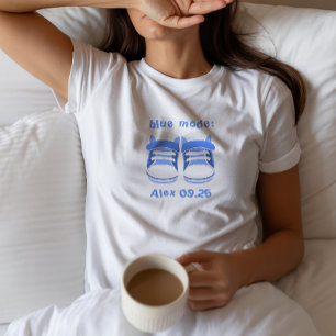 Camiseta de anuncio de calcetines de bebé nombre f