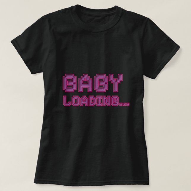 Camiseta de Anuncio de Embarazo Baby Loading (Diseño del anverso)