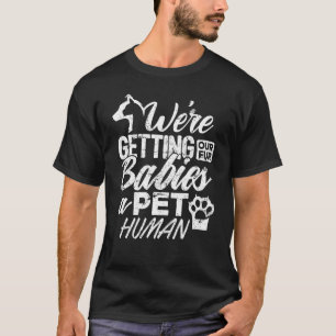 Camiseta de Anuncio de Embarazo de Perro Gato Obte