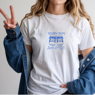 Camiseta de anuncio de zapatitos de bebé personali