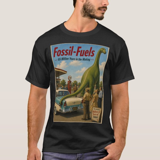 Camiseta de Anuncio Falso de Combustibles Fósiles (Anverso)