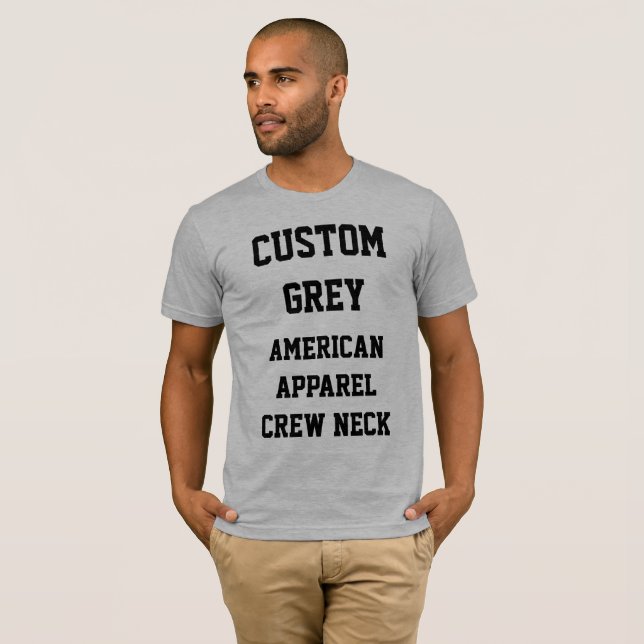 CAMISETA DE APAREL GRIS AMERICANO para personaliza (Anverso completo)