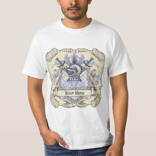 Camiseta de apellido Blue Knight Family Crest (Anverso)