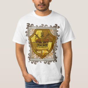 Camiseta de apellido Crown Sword Shield
