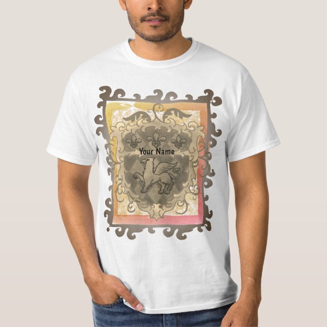 Camiseta de apellido Escudo de Grifo (Anverso)