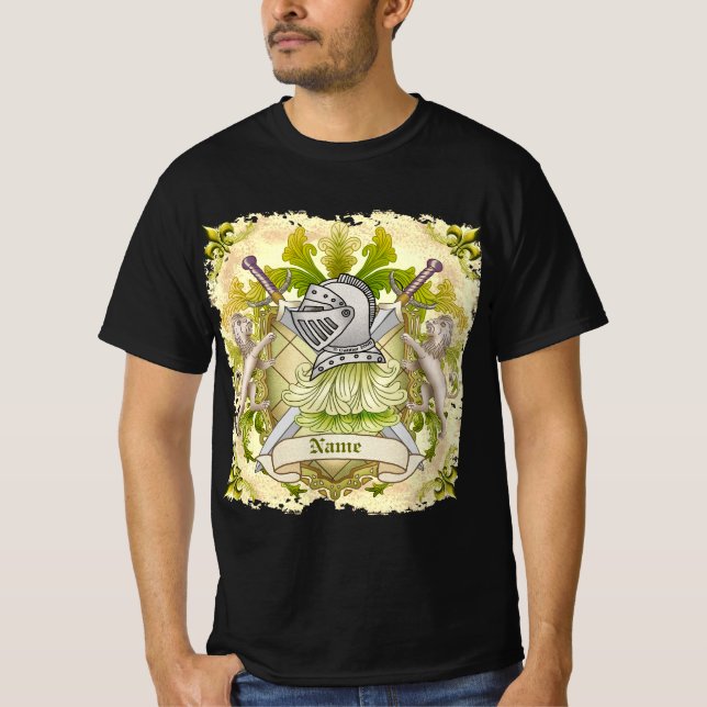 Camiseta de apellido Green Knight Family Crest (Anverso)