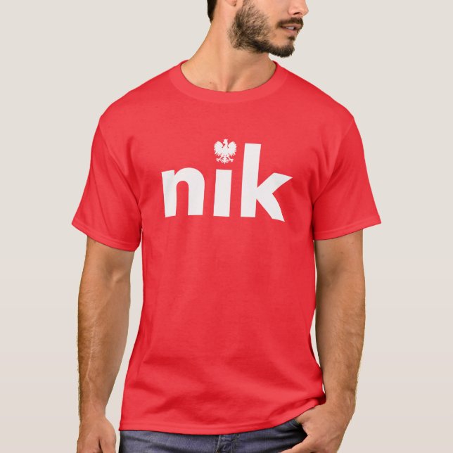 camiseta de apellido polaco de nik (Anverso)