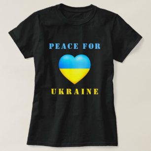 Camiseta de apoyo a la paz por Ucrania - Bandera u