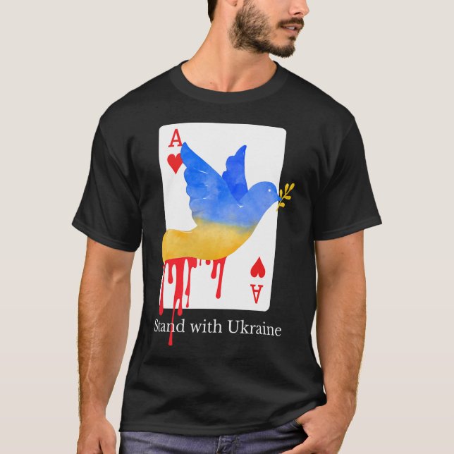 Camiseta de apoyo a Ucrania Ace Of War  (Anverso)