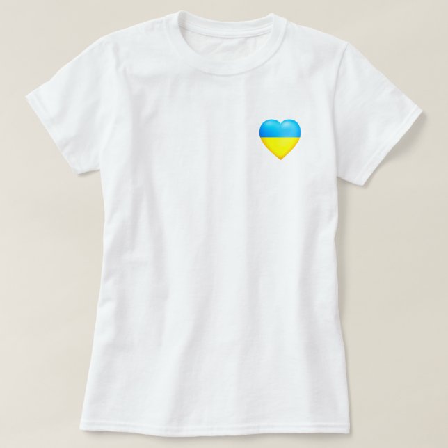 Camiseta De Apoyo A Ucrania - Paz - Bandera De Ucr (Diseño del anverso)