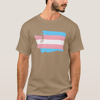Camiseta de apoyo al orgullo LGBT de Trans Flag Wa