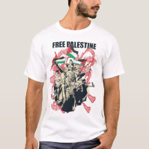 Camiseta de apoyo árabe de bandera palestina libre