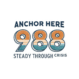Camiseta de apoyo en crisis 988 Anchor Here 