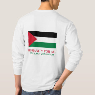 Camiseta de apoyo palestino de manga larga