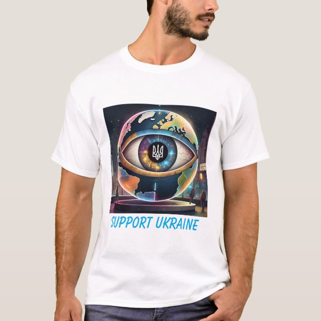 Camiseta de apoyo United24 de Global Eye Ukraine (Anverso)