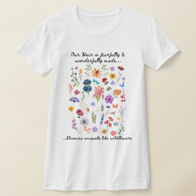 Camiseta de Apreciación de Cabello Negro de Flor S (Distribución)