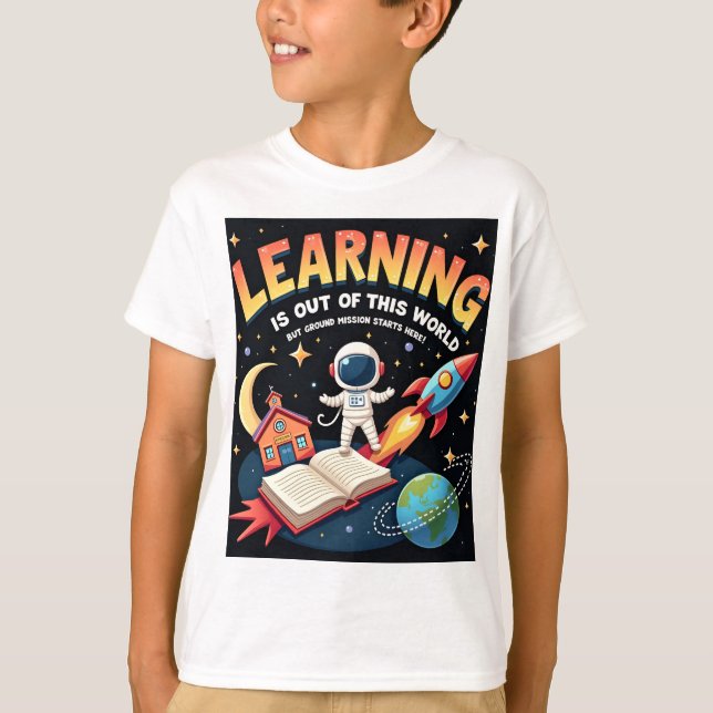 Camiseta de aprendizaje espacial (Anverso)