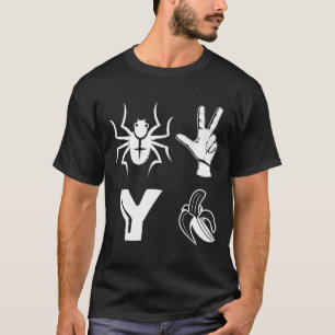 Camiseta de Araña 2 Y Banana Camiseta Divertida Pa