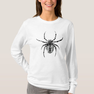 Camiseta de araña Minimalista negra y gris