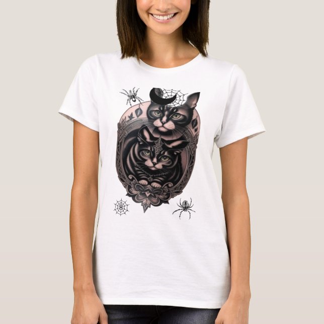 Camiseta de araña y gótica (Anverso)