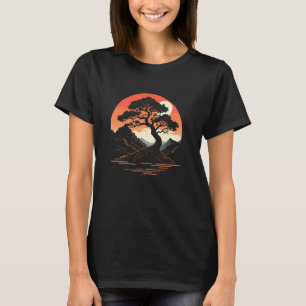 Camiseta de árbol bonsái Jardinería japonesa Japón