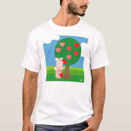 Camiseta de árbol de amor (diseño en la parte dela