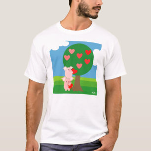 Camiseta de árbol de amor (diseño en la parte dela