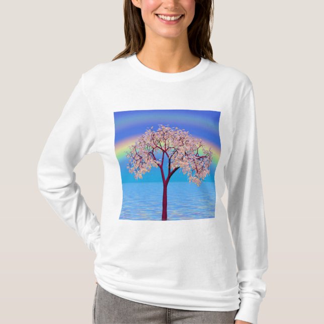 Camiseta de árbol de flores (Anverso)