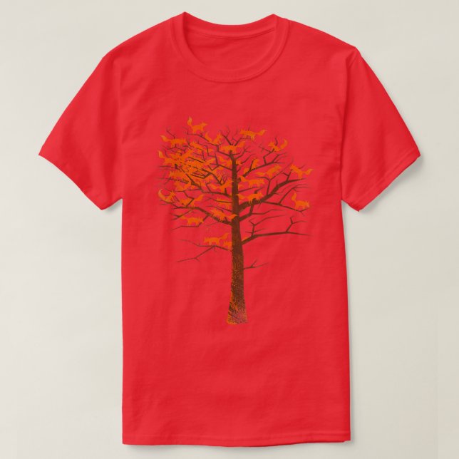 Camiseta de árbol de Foxs deslumbrante (Diseño del anverso)
