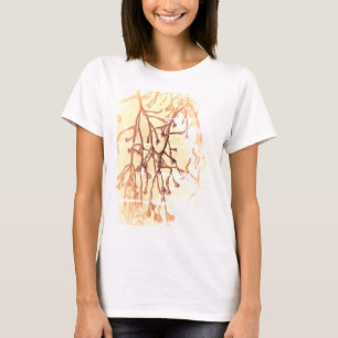 Camiseta de árbol de naturaleza abstracta nieve