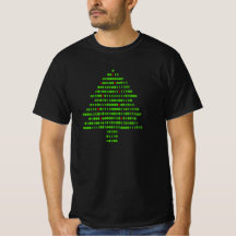 Camiseta de árbol de Navidad binaria