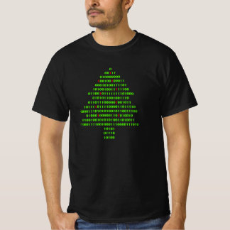 Camiseta de árbol de Navidad binaria
