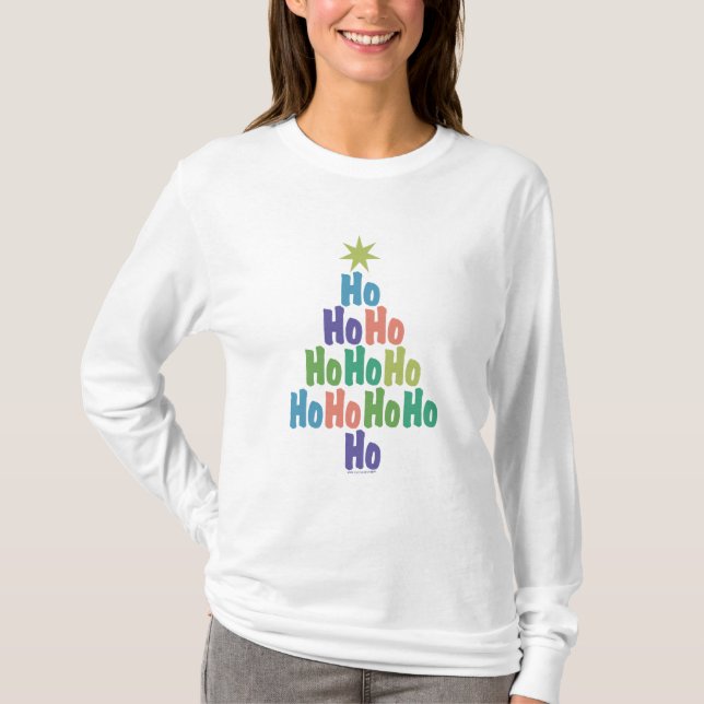 Camiseta de árbol de navidad de moda de moda de Ho (Anverso)