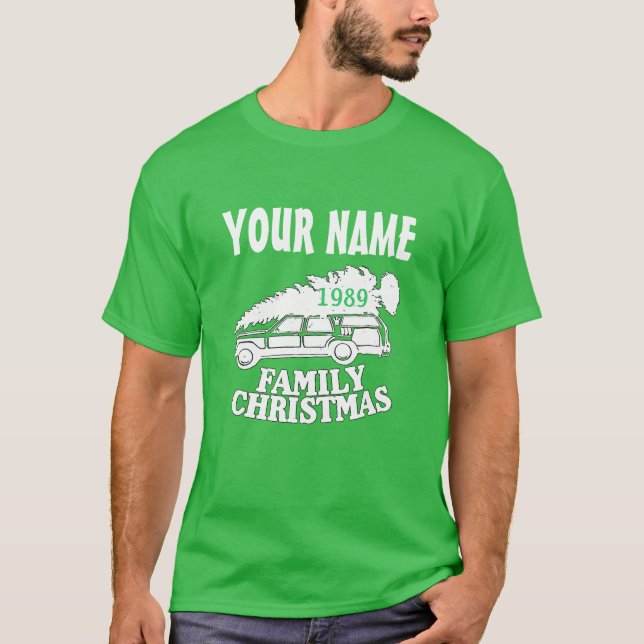 Camiseta de árbol de navidad familiar de los 80 (Anverso)