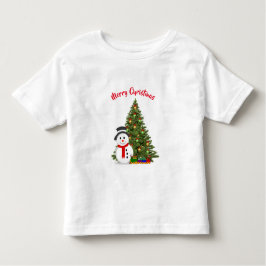 Camiseta de árbol de Navidad linda para niño peque