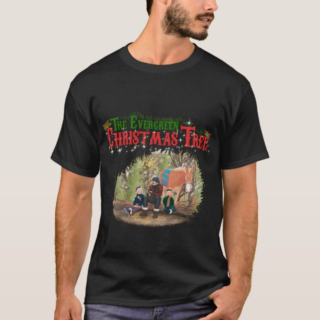 Camiseta de árbol de Navidad perenne para hombres  (Anverso)