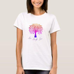Camiseta de árbol de Vive ríe ama