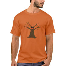 Camiseta de árbol espeluznante con máscara facial
