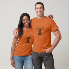 Camiseta de árbol espeluznante con máscara facial