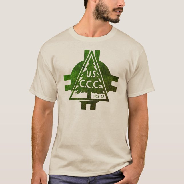 Camiseta de árbol masculino del Cuerpo Civil de Co (Anverso)