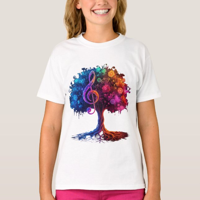Camiseta de árbol musical (Anverso)