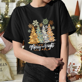 Camiseta de árbol navideño, amargo y brillante