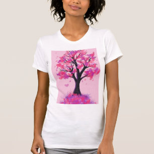 Camiseta de árbol romántico