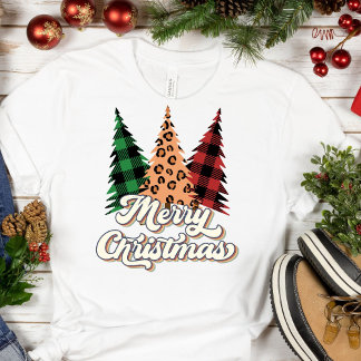 Camiseta de Árboles de Navidad Feliz Navidad Retro