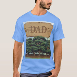 Camiseta de árboles de Rótulo de madera de papá