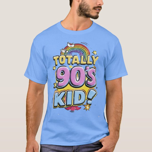Camiseta de arco iris retro infantil de los 90 (Anverso)