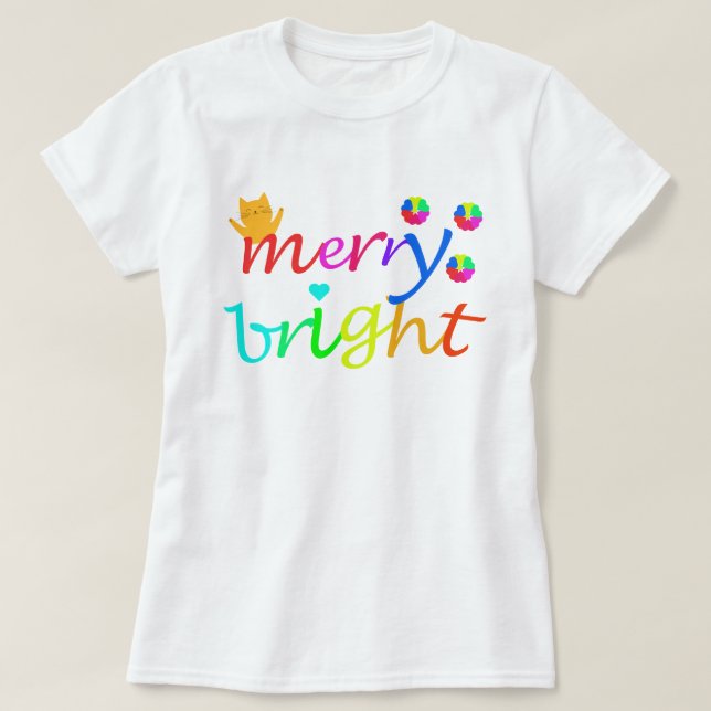 Camiseta de arcoíris alegre y brillante – Positivo (Diseño del anverso)