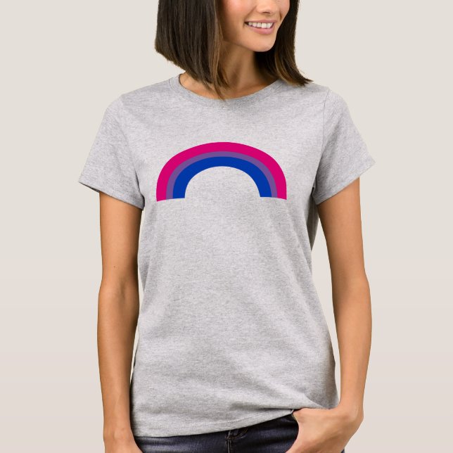 Camiseta de arcoíris del orgullo bisexual (Anverso)