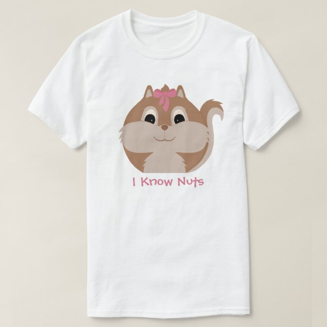 Camiseta de ardilla de animal lindo (Diseño del anverso)