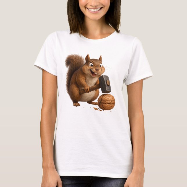 Camiseta de Ardilla Genial Rompe Nueces (Anverso)